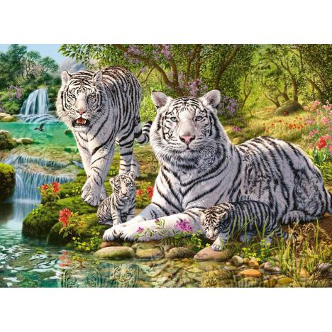 White Tigers 500pc Jigsaw Puzzle Extra Image 1
